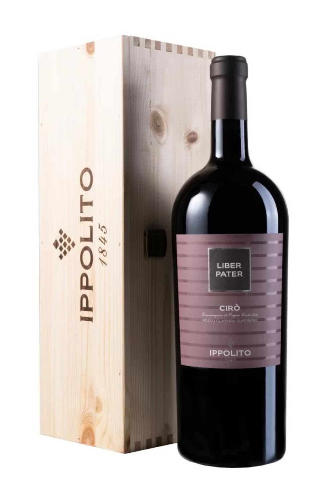 "Liber Pater" Cirò DOC Rosso Classico Superiore Cassa legno 1,5lt Ippolito Magnum